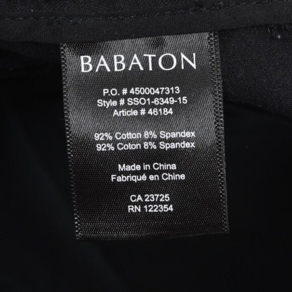 Aritzia Babaton Black Bi Stretch Ellis Low Rise Slim Leg  Ankle Size 4 - Picture 7 of 10